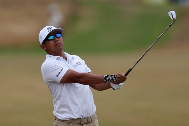 RECORD DATE NOT STATED 18th July 2026; Royal Birkdale Golf Club, Southport, Merseyside, England; The Open Championship Round Three; Kurt Kitayama (USA) plays his second shot at the 2nd hole DavidxBlunsden