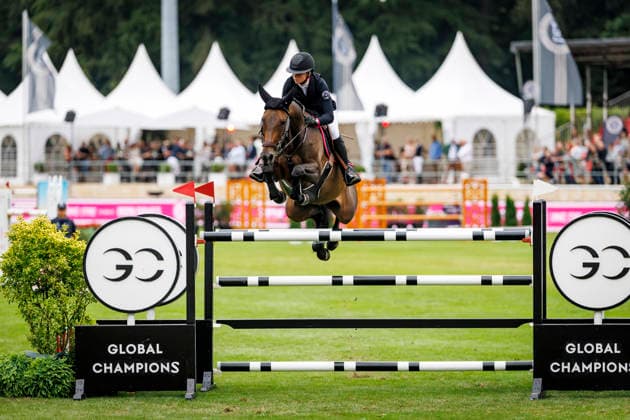 RIESENBECK - Longines Global Champions Tour of Riesenbeck 2026, RIESENBECK - Longines Global Champions Tour of Riesenbeck 2026 HINNERS Sophie (GER), Iron Dames Combella KINGSLAND TROPHY GCL - First Team Competition CSI5* - Int. jumping competition against the clock (1.60 m) Riesenbeck, Riesenbeck International 18. July 2026 - *** RIESENBECK Longines Global Champions Tour of Riesenbeck 2026, RIESENBECK Longines Global Champions Tour of Riesenbeck 2026 HINNERS Sophie GER, Iron Dames Combella KINGSLAND TROPHY GCL First Team Competition CSI5* International Jumping Competition Against the Clock, 160 m, Riesenbeck, Riesenbeck International, July 18, 2026