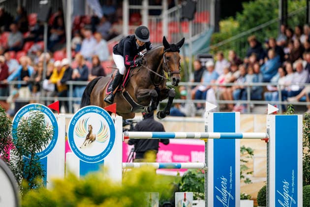 RIESENBECK - Longines Global Champions Tour of Riesenbeck 2026, RIESENBECK - Longines Global Champions Tour of Riesenbeck 2026 HINNERS Sophie (GER), Iron Dames Combella KINGSLAND TROPHY GCL - First Team Competition CSI5* - Int. jumping competition against the clock (1.60 m) Riesenbeck, Riesenbeck International 18. July 2026 - *** RIESENBECK Longines Global Champions Tour of Riesenbeck 2026, RIESENBECK Longines Global Champions Tour of Riesenbeck 2026 HINNERS Sophie GER, Iron Dames Combella KINGSLAND TROPHY GCL First Team Competition CSI5* International Jumping Competition Against the Clock, 160 m, Riesenbeck, Riesenbeck International, July 18, 2026
