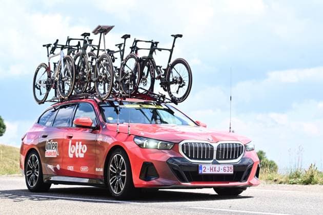 Tour de France 2026 Stage 14 LE MARKSTEIN, FRANCE - JULY 18 : Illustration picture Team Lotto Intermarche car during stage 14 of the 113rd edition of Tour de France an UCI World Tour 2.UWT cycling road race stage for Men Elite of 155 km with start in Mulhouse and finish in Le Markstein on July 18, 2026 in Le Markstein, France, 18 07 2026 ( Motordriver Kurt Vandenborre - Le Markstein France  Copyright: xPeterxDexVoechtx