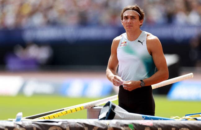 Armand Duplantis of Sweden during the Pole Vault Men. The London Athletics Meet, Wanda Diamond League, London Stadium, London, UK - 18 Jul 2026London London Stadium United Kingdom  Copyright: xJamesxMarsh Shutterstockx 16996766ac