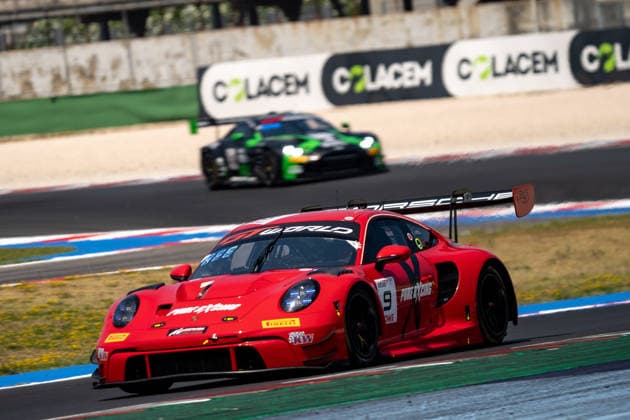 IPA86779783 - Aliaksandr MALYKHIN and Riccardo PERA driving the ( 9) Porsche 911 GT3 R (992) EVO for the Pure Rxcing team during Round 5 of the GT World Challenge at Misano, Italy, on July 18, 2026  Copyright: xLucaxRossini IPAxSportx xx 86779783