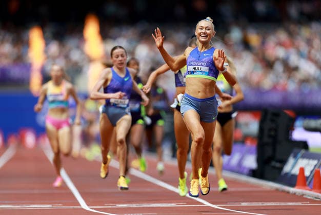 Jessica Hull of Australia wins the 3000m Women. The London Athletics Meet, Wanda Diamond League, London Stadium, London, UK - 18 Jul 2026London London Stadium United Kingdom  Copyright: xJamesxMarsh Shutterstockx 16996766al