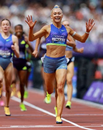Jessica Hull of Australia wins the 3000m Women. The London Athletics Meet, Wanda Diamond League, London Stadium, London, UK - 18 Jul 2026London London Stadium United Kingdom  Copyright: xJamesxMarsh Shutterstockx 16996766ao