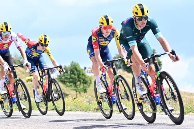 Tour de France 2026 Stage 14 LE MARKSTEIN, FRANCE - JULY 18 : Rider of Team Lidl - Trek in action during stage 14 of the 113rd edition of Tour de France an UCI World Tour 2.UWT cycling road race stage for Men Elite of 155 km with start in Mulhouse and finish in Le Markstein on July 18, 2026 in Le Markstein, France, 18 07 2026 ( Motordriver Kurt Vandenborre - Le Markstein France  Copyright: xPeterxDexVoechtx