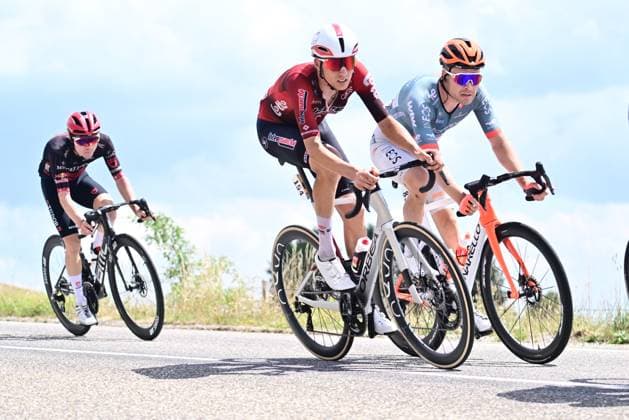 Tour de France 2026 Stage 14 LE MARKSTEIN, FRANCE - JULY 18 : Craps Lars (BEL) of Lotto - Intermarche in action during stage 14 of the 113rd edition of Tour de France an UCI World Tour 2.UWT cycling road race stage for Men Elite of 155 km with start in Mulhouse and finish in Le Markstein on July 18, 2026 in Le Markstein, France, 18 07 2026 ( Motordriver Kurt Vandenborre - Le Markstein France  Copyright: xPeterxDexVoechtx
