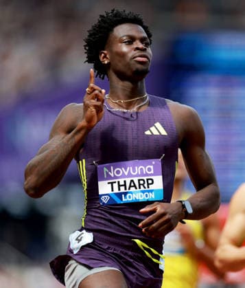 Ja Kobe Tharp of USA wins the 110m Hurdles Men. The London Athletics Meet, Wanda Diamond League, London Stadium, London, UK - 18 Jul 2026London London Stadium United Kingdom  Copyright: xJamesxMarsh Shutterstockx 16996766av