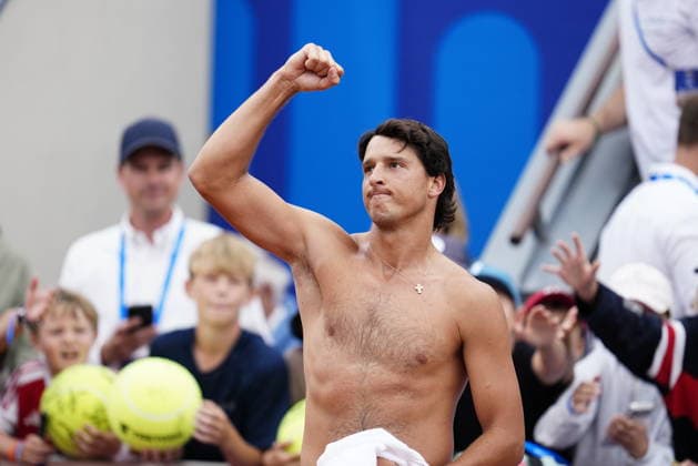 BASTAD, SWEDEN 20260718 Luciano Darderi during the men s semi-final at the Nordea Open tennis match in Bastad. BASTAD SVERIGE x9200x *** BASTAD, SWEDEN July 18, 2026 Luciano Darderi during the men s semifinal at the Nordea Open tennis tournament in Bastad BASTAD, SWEDEN x9200x  Copyright: xBjörnxLarssonxRosvall TTx TENNIS NORDEA OPEN I BASTAD
