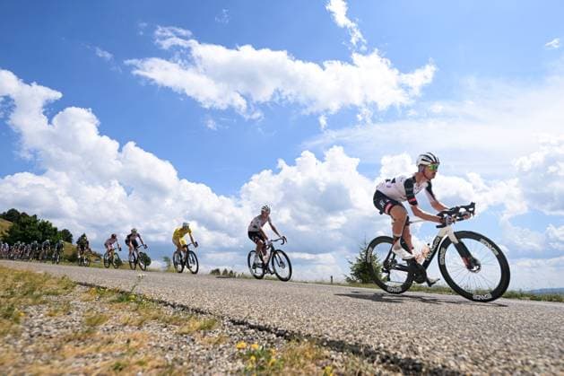 Slovenian Tadej Pogacar of UAE Team Emirates XRG is pictured during stage 14 of the 2026 Tour de France cycling race, a stage of 155km from Mulhouse to Le Markstein Fellering, on Saturday 18 July 2026. The 113th edition of the Tour de France starts on Saturday 4 July in Barcelona, Spain, and will finish in Paris, France on the 26th of July. DAVIDxPINTENS  x181418415x