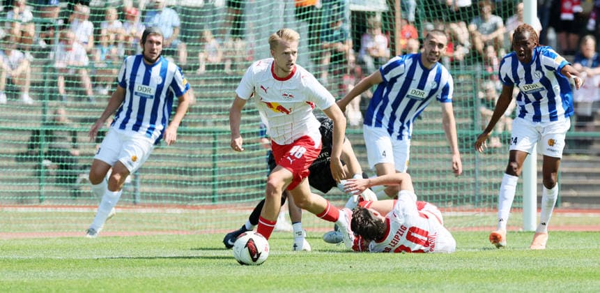 RB Leipzig Ð Altglienicke Testspiel Markranstädt, 18.07.2026, Stadion am Bad, Fussball, Testspiel , RB Leipzig vs. VSG Altglienicke , Im Bild: Arthur Vermeeren RBL, Nur zur redaktionellen Nutzung. Only editorial use. , *** RB Leipzig vs. Altglienicke Friendly Match, Markranstädt, July 18, 2026, Stadion am Bad, Soccer, Friendly Match, RB Leipzig vs. VSG Altglienicke, Pictured: Arthur Vermeeren (RBL), For editorial use only, Picture Point