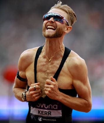 Josh Kerr of Great Britain wins the Mens 1 mile to set a new World record with a time of 3:42.66. The London Athletics Meet, Wanda Diamond League, London Stadium, London, UK - 18 Jul 2026London London Stadium United Kingdom  Copyright: xJamesxMarsh Shutterstockx 16996766bu