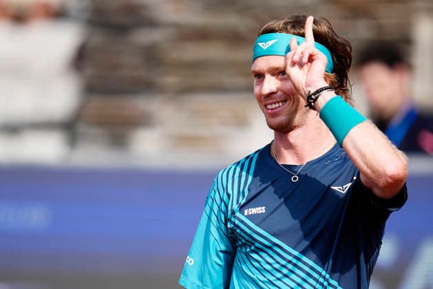 BASTAD, SWEDEN 20260718 Russia s Andrey Rublev during the men s singles semifinal tennis match between Russia s Andrey Rublev and Chile s Alejandro Tabilo at the Nordea Open in Bastad. BASTAD SWEDEN x9200x *** BASTAD, SWEDEN, July 18, 2026: Russia s Andrey Rublev during the men s singles semifinal tennis match between Russia s Andrey Rublev and Chile s Alejandro Tabilo at the Nordea Open in Bastad, BASTAD, SWEDEN x9200x  Copyright: xBjörnxLarssonxRosvall TTx TENNIS NORDEA OPEN IN BASTAD