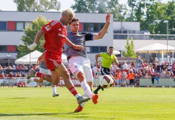 18.07.2026 - Fussball - Saison 2026 2027 - Testspiel Freundschaftsspiel Vorbereitungsspiel: 1. FC Nürnberg Nuernberg FCN ( Club ) - SV Waldhof Mannheim 07 - Sportfoto Zink DaMa - xdaxmax - Sigurd Haugen ( 9, 1. FC Nürnberg FCN ) Maximilian Thalhammer (8, SV Waldhof Mannheim 07 SVW07 ) *** July 18, 2026 Soccer Season 2026–2027 Exhibition Match Friendly Match Preseason Match 1 FC Nürnberg (Nuremberg) FCN Club SV Waldhof Mannheim 07 Sports Photo Zink DaMa xdaxmax Sigurd Haugen 9, 1 FC Nuremberg FCN Maximilian Thalhammer 8, SV Waldhof Mannheim 07 SVW07