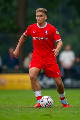 DELDEN , 18-07-2026 , Sportpark de Scheetheuvel , season 2026 2027 , Dutch Pre-season football , match between FC Twente and KAA Gent, picture shows FC Twente player Aske Adelgaard Twente - Gent (friendly)  x205089553x Copyright:
