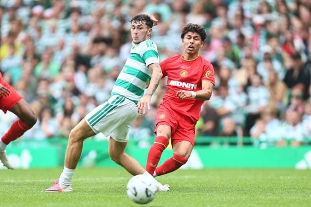 Colby Donovan of Celtic and Jeremy Sarmiento of Middlesbrough Celtic v Middlesbrough, Pre Season Friendly, Football, Celtic Park, Glasgow, Scotland, UK - 18 Jul 2026Glasgow Celtic Park United Kingdom  Copyright: xPhilxOldham Shutterstockx 16995445am