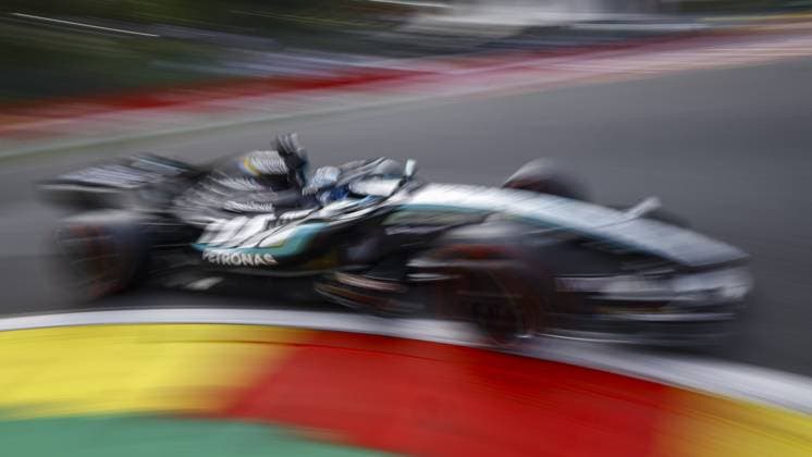 SPA - George Russell (Mercedes-AMG PETRONAS Formula One Team) during qualifying at the Spa-Francorchamps circuit for the Belgian Grand Prix. SEM VAN DER WAL ANP xVIxANPxSportx xxANPxIVx 563782242 originalFilename: 563782242.jpg