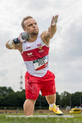 LEVERKUSEN, GERMANY - JULY 18, 2026 : Niko Kappel (GER VfB Stuttgart 1893) competing in the shot put during the Para Heimspiel 7.0 at Fritz Jacobi Sports Complex on July 18, 2026 in Leverkusen, Germany. Northrhine-Westphalia Germany Copyright: xAxelxKohringx