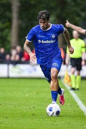 Gent s Filipe Alves Tiago pictured in action during a friendly game between KAA Gent and Dutch FC Twente, at the summer training camp of Belgian first division soccer team KAA Gent in De Lutte, Losser, the Netherlands on Saturday 18 July 2026, to prepare for the upcoming 2026-2027 season. TOM GOYVAERTS TomxGoyvaerts  x181421130x
