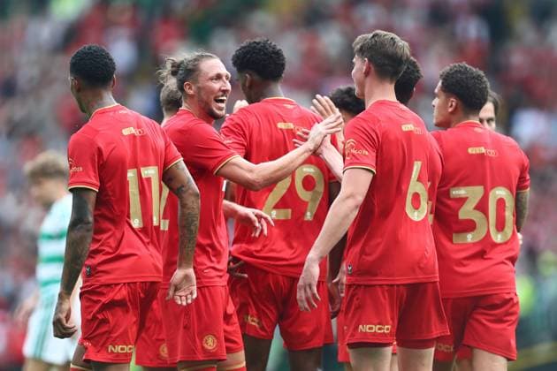 Luke Ayling of Middlesbrough celebrates their sides first goal Celtic v Middlesbrough, Pre Season Friendly, Football, Celtic Park, Glasgow, Scotland, UK - 18 Jul 2026Glasgow Celtic Park United Kingdom  Copyright: xPhilxOldham Shutterstockx 16995445ao