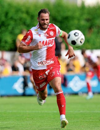 SOCCER - GAK vs Dresden, test match WINDISCHGARSTEN,AUSTRIA,18.JUL.26 - SOCCER - ADMIRAL Bundesliga, 2. DFL, 2. Deutsche Bundesliga, Grazer AK 1902 vs Dynamo Dresden, test match. Image shows Daniel Maderner (GAK).  GEPAxpictures xHansxOberlaender