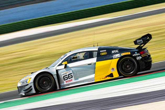 GT World Challenge Misano 2026 - Qualify Andrea Frassineti and Ariel Levi drive the ( 66) Audi R8 LMS GT3 EVO II of team Tresor Attempto Racing during Qualify 1 of the fifth round of the GT World Challenge Europe by AWS at the Misano World Circuit - Marco Simoncelli in Misano, Italy, on July 18, 2026. Misano Italy Italy  Copyright: xFabioxPellicciax originalFilename:pelliccia-gtworldc260718_npdOP.jpg