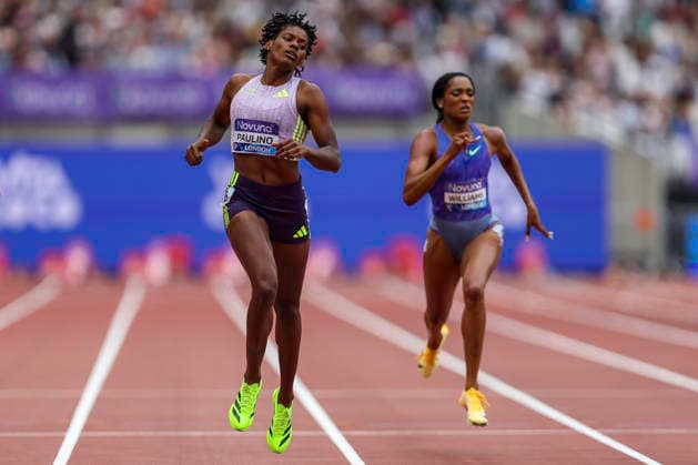 2026 Wanda Diamond League - Novuna London Athletics Meet Marileidy Paulino of the Dominican Republic crosses the line to win the Women s 400m event during the Wanda Diamond League meeting at the London Stadium in Stratford, London. United Kingdom  Copyright: xMIxNewsx originalFilename:fletcher-wandadua260718_npISX.jpg