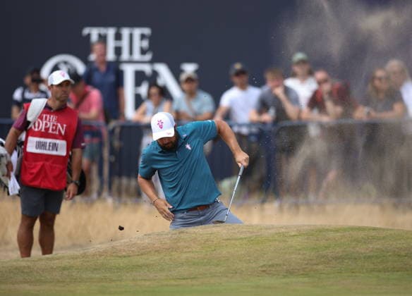 154th Open Golf Championships - Round 3 Peter Uihlein of the USA reacts after a bunker shot on the 18th hole during the British Open Golf Championships at Royal Birkdale in Southport, Britain, 18 July 2026. SOUTHPORT UNITED KINGDOM  Copyright: xADAMxVAUGHANx