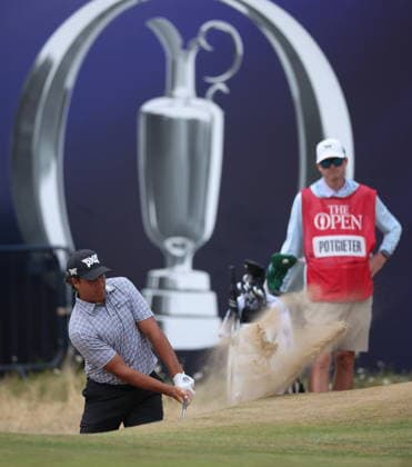 154th Open Golf Championships - Round 3 Aldrich Potgieter of South Africa in action on the 18th green during the British Open Golf Championships at Royal Birkdale in Southport, Britain, 18 July 2026. SOUTHPORT UNITED KINGDOM  Copyright: xADAMxVAUGHANx