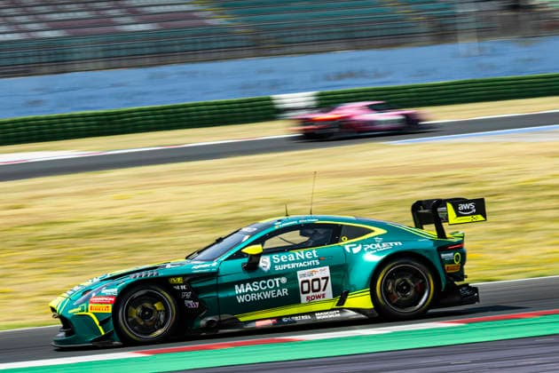 GT World Challenge Misano 2026 - Qualify Nicki Thiim and Kobe Pauwels drive the number 7 Aston Martin Vantage AMR GT3 EVO of team Comtoyou Racing during Qualifying 1 of the fifth round of the GT World Challenge Europe by AWS at the Misano World Circuit - Marco Simoncelli in Misano, Italy, on July 18, 2026. Misano Italy Italy  Copyright: xFabioxPellicciax originalFilename:pelliccia-gtworldc260718_npKeg.jpg