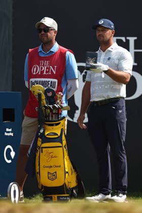 RECORD DATE NOT STATED 18th July 2026; Royal Birkdale Golf Club, Southport, Merseyside, England; The Open Championship Round Three; Bryson Dechambeau (USA) prepares to play from the first tee DavidxBlunsden