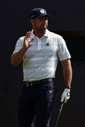 RECORD DATE NOT STATED 18th July 2026; Royal Birkdale Golf Club, Southport, Merseyside, England; The Open Championship Round Three; Bryson Dechambeau (USA) acknowledges applause from fans at the first tee DavidxBlunsden
