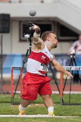 LEVERKUSEN, GERMANY - JULY 18, 2026 : Niko Kappel (GER VfB Stuttgart 1893) competing in the shot put during the Para Heimspiel 7.0 at Fritz Jacobi Sports Complex on July 18, 2026 in Leverkusen, Germany. Northrhine-Westphalia Germany Copyright: xAxelxKohringx