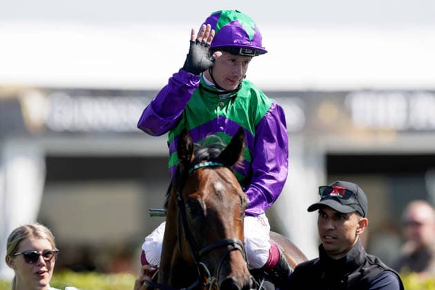 REPRO FREE *PRESS RELEASE NO REPRODUCTION FEE* EDITORIAL USE ONLY Curragh Racing Juddmonte Irish Oaks Weekend, Curragh Racecourse, Kildare 18 7 2026 GAIN Railway Stakes Oisin Murphy onboard Celeron celebrates winning Oisin Murphy onboard Celeron celebrates winning 18 7 2026  Copyright: xLaszloxGeczox LG_18-07-2026_031036