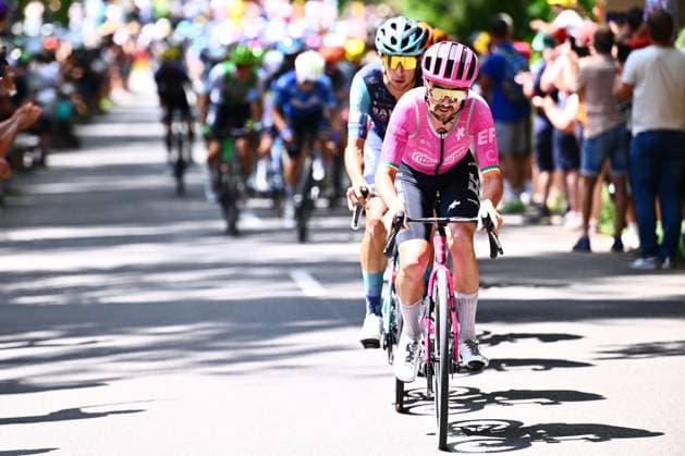 Irish Ben Healy of EF Education-EasyPost is pictured during stage 14 of the 2026 Tour de France cycling race, a stage of 155km from Mulhouse to Le Markstein Fellering, on Saturday 18 July 2026. The 113th edition of the Tour de France starts on Saturday 4 July in Barcelona, Spain, and will finish in Paris, France on the 26th of July. POOLxGREGORYxVANxGANSEN  x181422561x