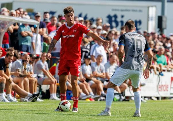 18.07.2026 - Fussball - Saison 2026 2027 - Testspiel Freundschaftsspiel Vorbereitungsspiel: 1. FC Nürnberg Nuernberg FCN ( Club ) - SV Waldhof Mannheim 07 - Sportfoto Zink DaMa - xdaxmax - Javier Fernandez (8, 1. FC Nürnberg FCN ) Julian Ulbricht (10, SV Waldhof Mannheim 07 SVW07 ) *** July 18, 2026 Soccer Season 2026–2027 Exhibition Match Friendly Match Preseason Match 1 FC Nürnberg (Nuremberg) FCN Club SV Waldhof Mannheim 07 Sports Photo Zink DaMa xdaxmax Javier Fernandez 8, 1 FC Nuremberg FCN Julian Ulbricht 10, SV Waldhof Mannheim 07 SVW07
