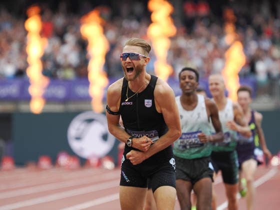 Josh Kerr records a record time for the mile that had previously stood fir 27 years the during the Diamond League Athletics at the London Stadium, Queen Elizabeth Olympic Park , London, England on 18 July 2026. Copyright: xPhilxHutchinsonx 45280027