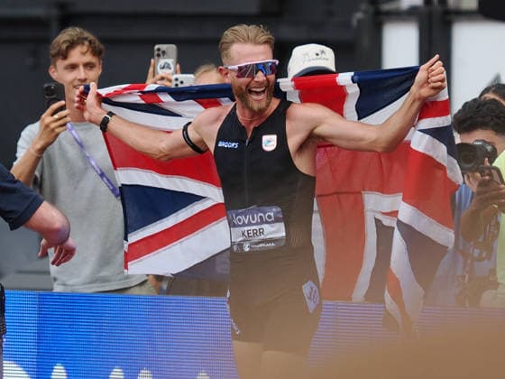 Josh Kerr records a record time for the mile that had previously stood fir 27 years the during the Diamond League Athletics at the London Stadium, Queen Elizabeth Olympic Park , London, England on 18 July 2026. Copyright: xPhilxHutchinsonx 45280031