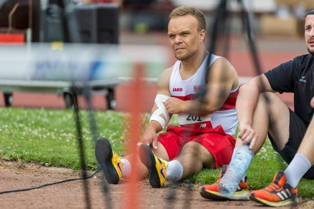 LEVERKUSEN, GERMANY - JULY 18, 2026 : Niko Kappel (GER VfB Stuttgart 1893) in the shot put during the Para Heimspiel 7.0 at Fritz Jacobi Sports Complex on July 18, 2026 in Leverkusen, Germany. Northrhine-Westphalia Germany Copyright: xAxelxKohringx