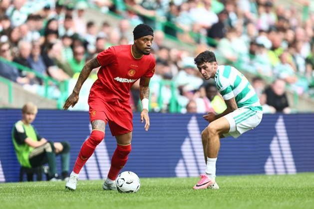 Delano Burgzorg of Middlesbrough and Colby Donovan of Celtic Celtic v Middlesbrough, Pre Season Friendly, Football, Celtic Park, Glasgow, Scotland, UK - 18 Jul 2026Glasgow Celtic Park United Kingdom  Copyright: xPhilxOldham Shutterstockx 16995445aq