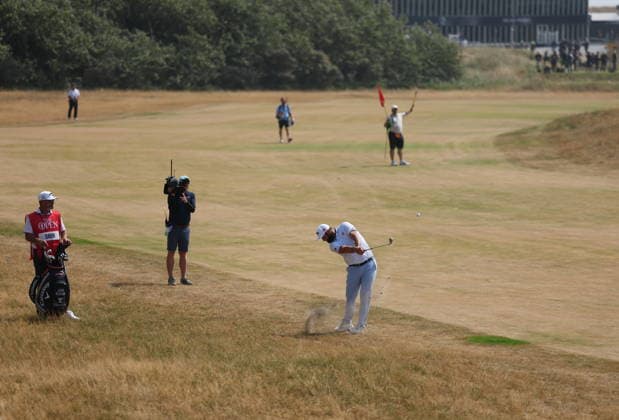 154th Open Golf Championships - Round 3 Jon Rahm of Spain in action on the 1st hole during the British Open Golf Championships at Royal Birkdale in Southport, Britain, 18 July 2026. SOUTHPORT UNITED KINGDOM  Copyright: xADAMxVAUGHANx