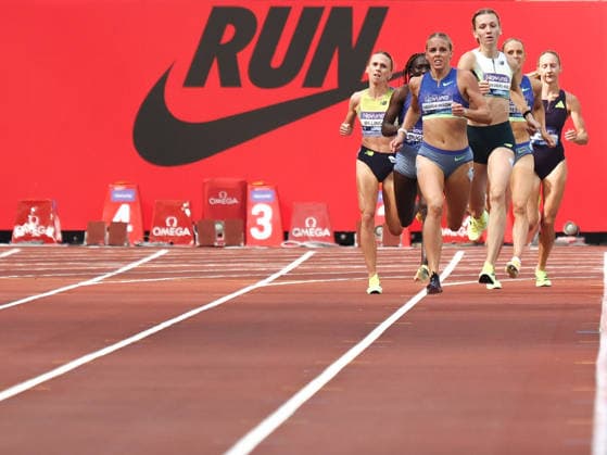 Keely Hodgkinson leads out in the home straight in the 800 metres and final event during the Diamond League Athletics at the London Stadium, Queen Elizabeth Olympic Park , London, England on 18 July 2026. Copyright: xPhilxHutchinsonx 45280036