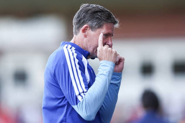 Nottingham, England, 18th July 2026. Oliver Glasner manager of Nottingham Forest reacts during the Notts County vs Nottingham Forest Pre Season Friendly match at Meadow Lane, Nottingham. Picture credit should read: Jake Youle Sportimage EDITORIAL USE ONLY. No use with unauthorised audio, video, data, fixture lists, club league logos or live services. Online in-match use limited to 120 images, no video emulation. No use in betting, games or single club league player publications. SPI_018_JY_Notts_County_Nottm_Forest SPI-4861-0016