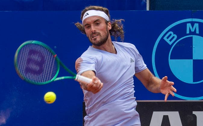 July 18, 2026, Gstaad, Bern, Switzerland: Gstaad Switzerland, 07 18 2026: STEFANOS TSITSIPAS of Greece is in action during semi-finals of EFG Swiss Open Gstaad ATP, Tennis Herren 250,Tennis Herren 250, which is known as the Swiss Gstaad Open and took place at Roy Emerson Arena in Gstaad, which is located in the famous ski resort of Gstaad and which is located in the Bernese Oberland..STEFANOS TSITSIPAS won 6-4; 3-6; 6-3. Gstaad Switzerland - ZUMAd206 20260718_zip_d206_038 Copyright: xEricxDubostx
