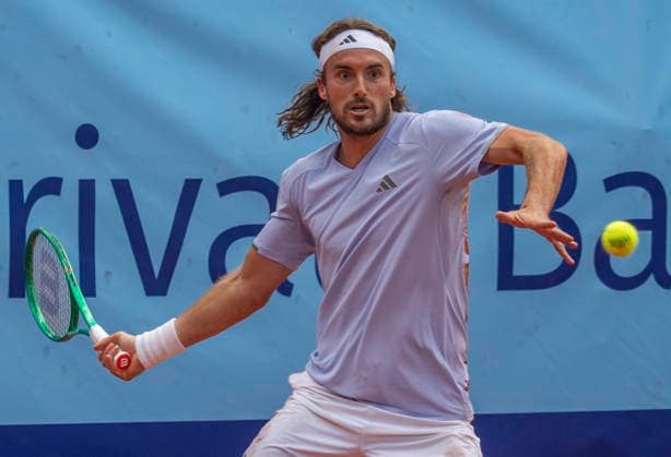 July 18, 2026, Gstaad, Bern, Switzerland: Gstaad Switzerland, 07 18 2026: STEFANOS TSITSIPAS of Greece is in action during semi-finals of EFG Swiss Open Gstaad ATP, Tennis Herren 250,Tennis Herren 250, which is known as the Swiss Gstaad Open and took place at Roy Emerson Arena in Gstaad, which is located in the famous ski resort of Gstaad and which is located in the Bernese Oberland..STEFANOS TSITSIPAS won 6-4; 3-6; 6-3. Gstaad Switzerland - ZUMAd206 20260718_zip_d206_039 Copyright: xEricxDubostx