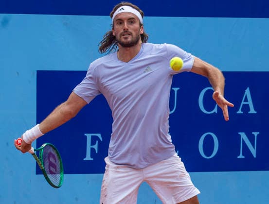July 18, 2026, Gstaad, Bern, Switzerland: Gstaad Switzerland, 07 18 2026: STEFANOS TSITSIPAS of Greece is in action during semi-finals of EFG Swiss Open Gstaad ATP, Tennis Herren 250,Tennis Herren 250, which is known as the Swiss Gstaad Open and took place at Roy Emerson Arena in Gstaad, which is located in the famous ski resort of Gstaad and which is located in the Bernese Oberland..STEFANOS TSITSIPAS won 6-4; 3-6; 6-3. Gstaad Switzerland - ZUMAd206 20260718_zip_d206_041 Copyright: xEricxDubostx