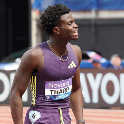 Ja™Kobe Tharp win the110m hurdles during the Diamond League Athletics at the London Stadium, Queen Elizabeth Olympic Park , London, England on 18 July 2026. Copyright: xPhilxHutchinsonx 45280056