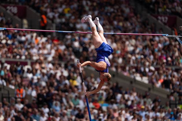 July 18, 2026, London, United Kingdom: Sam Kendricks of the United States clears the winning height in the men s pole vault during the Novuna London Athletics Meet at London Stadium. London United Kingdom - ZUMAh209 20260718_zsp_h209_034 Copyright: xAlixHabibx
