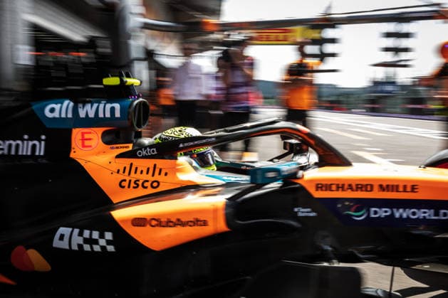 2026 Formula One Belgian Grand Prix Circuit de Spa-Francorchamps, Stavelot, Belgium. 18.July.2026; Lando Norris of Great Britain and McLaren Mastercard F1 Team during Free Practice 3 Formula One Belgian Grand Prix Stavelot Circuit de Spa-Francorchamps Belgium Copyright: xJayxHiranox