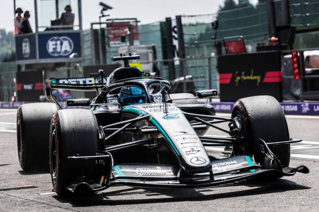 2026 Formula One Belgian Grand Prix Circuit de Spa-Francorchamps, Stavelot, Belgium. 18.July.2026; George Russell of Great Britain and Mercedes-AMG PETRONAS F1 Team during Free Practice 3 Formula One Belgian Grand Prix Stavelot Circuit de Spa-Francorchamps Belgium Copyright: xJayxHiranox