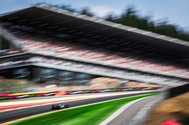 2026 Formula One Belgian Grand Prix Circuit de Spa-Francorchamps, Stavelot, Belgium. 18.July.2026; George Russell of Great Britain and Mercedes-AMG PETRONAS F1 Team during qualifying Formula One Belgian Grand Prix Stavelot Circuit de Spa-Francorchamps Belgium Copyright: xJayxHiranox